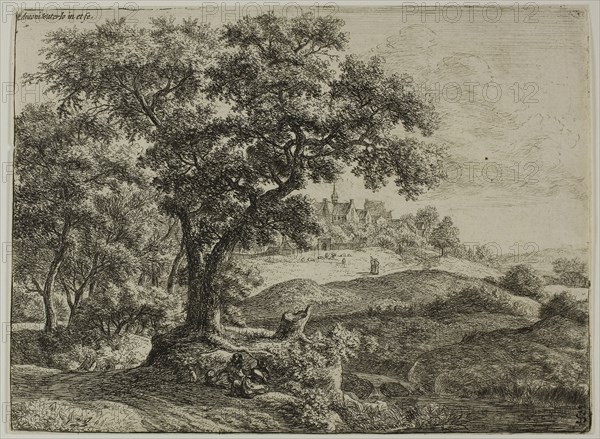 The Edge of the Forest, n.d., Anthoni Waterlo, Dutch, 1609-1690, Holland, Etching on paper, 151 x 205 mm (image), 152 x 207 mm (sheet)