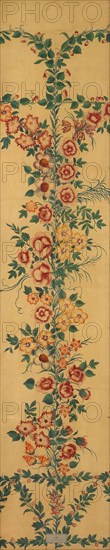 Panel, 19th century, Possibly United States, Painted and stenciled paper, 240.7 x 54.6 cm (94 3/4 x 21 1/2 in.)