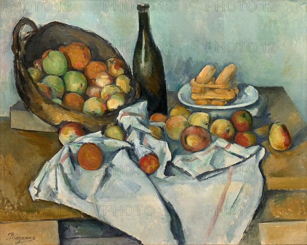 The Basket of Apples, c. 1893, Paul Cézanne, French, 1839-1906, France, Oil on canvas, 65 × 80 cm (25 7/16 × 31 1/2 in.)
