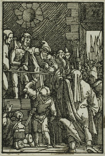 Ecce Homo, from The Fall and Redemption of Man, 1513, Albrecht Altdorfer, German, c.1480-1538, Germany, Woodcut in black on ivory laid paper, 72 x 48 mm (image/block)