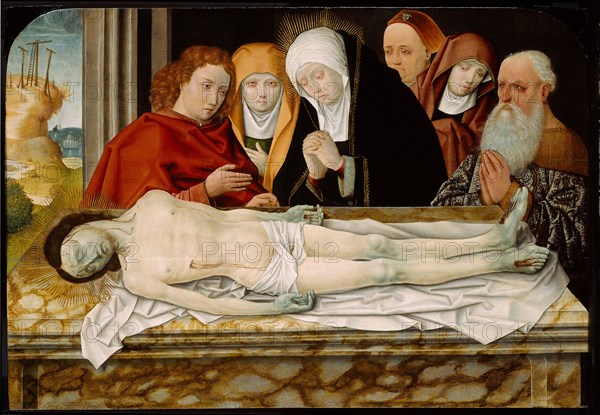 Entombment, 1500/05, German (Cologne?), Paris, Tempera on panel, 19 x 27 9/16 in. (48.3 x 70 cm)