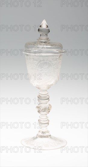 Goblet with Cover, c. 1690, Bohemia, Czech Republic, Bohemia, Glass, H. 21.6 cm (8 1/2 in.)