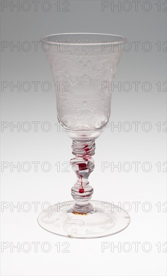 Wine Glass, c. 1730, Bohemia, Czech Republic, Bohemia, Glass, 32.5 × 9.4 cm (12 13/16 × 3 11/16 in.)