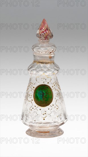 Flask, c. 1730, Bohemia, Czech Republic, Bohemia, Glass, H. 16.5 cm (6 1/2 in.)