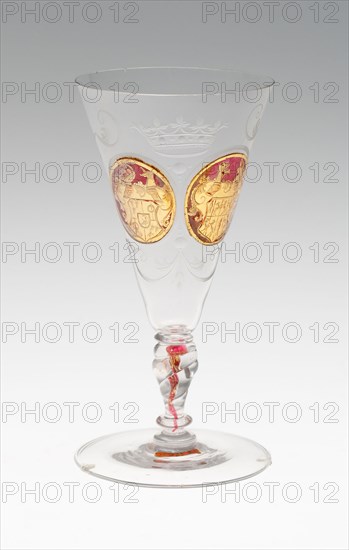 Wine Glass, c. 1730, Bohemia, Czech Republic, Bohemia, Glass, 14.6 × 7 cm (5 3/4 × 2 3/4 in.)