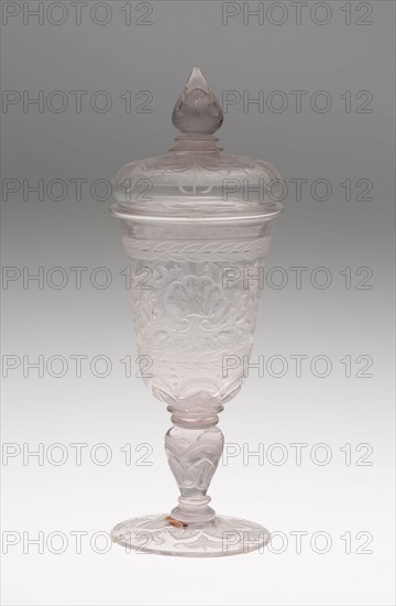 Goblet with Cover, Early 18th century, Germany, Schleswig, Schleswig, Glass, H. 23.5 cm (9 1/4 in.)