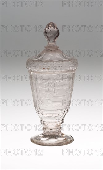 Goblet with Cover, c. 1720/25, Germany, Schleswig, Schleswig, Glass, 21 x 8.4 cm (8 1/4 x 3 5/16 in.)