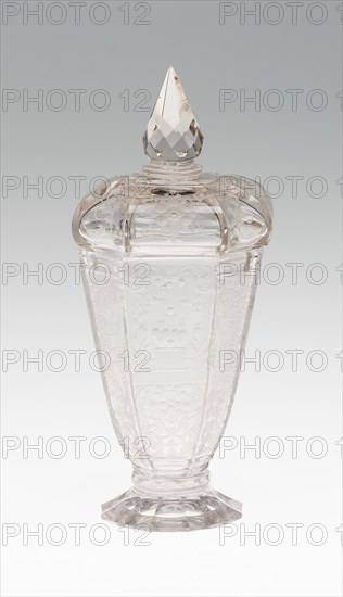 Covered Friendship Goblet (Pokal), c. 1730, Germany, Schleswig, Schleswig, Glass, 17.8 x 5.6 cm (7 x 2 3/16 in.)