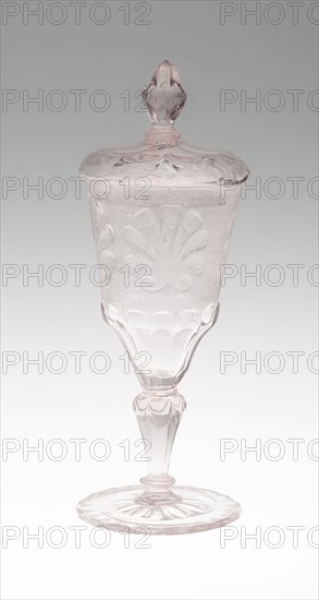 Goblet with Cover, c. 1745, Germany, Schleswig, Schleswig, Glass, 23.2 x 7.9 cm (9 1/8 x 3 1/8 in.)