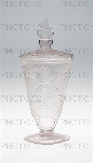 Covered Cup, c. 1760, Poland (formerly German Silesia), Poland, Glass, H. 20 cm (7 7/8 in.)