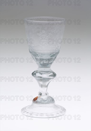 Goblet, c. 1730, Germany, Thuringia, Thuringia, Glass, 17.3 x 7.6 cm (6 13/16 x 3 in.)