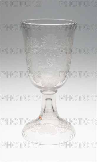 Goblet, c. 1750, Bohemia, Czech Republic, Bohemia, Glass, 24.3 × 11.9 cm (9 9/16 × 4 11/16 in.)