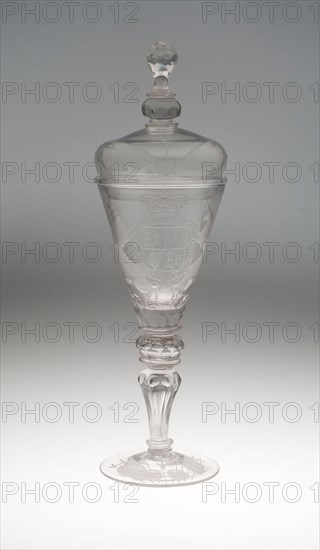 Goblet with Cover, c. 1750, Germany, Glass, H. 40.6 cm (16 in.)