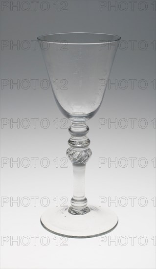 Wine Glass, c. 1750/70, England or Netherlands, England, Glass, 23 × 9.5 cm (9 1/16 × 3 3/4 in.)