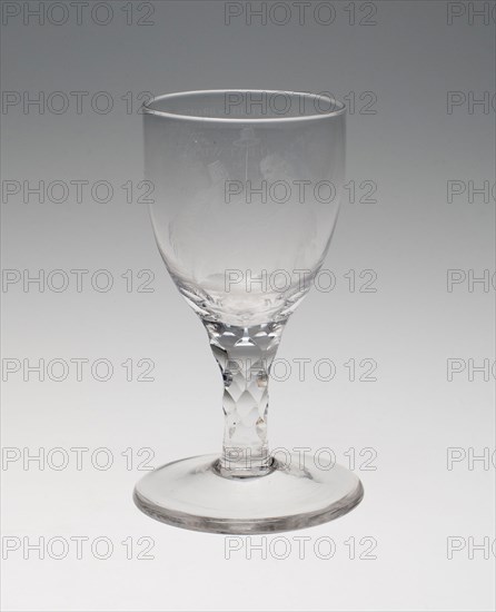 Wine Glass, January 26, 1795, England or Netherlands, Engraved: Northern Netherlands, England, Glass, cut and stipple engraved, 13.5 × 6.7 cm (5 5/16 × 2 5/8 in.)