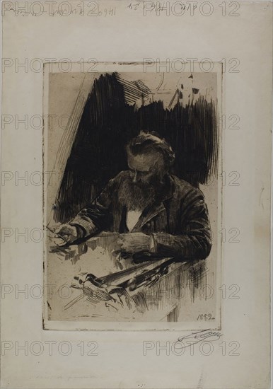 Axel Herman Haig III, 1884, Anders Zorn, Swedish, 1860-1920, Sweden, Etching on ivory wove paper, 388 x 259 mm (image/plate), 564 x 394 mm (sheet)