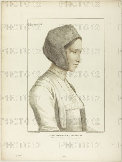 Mother Jak, April 10, 1797, Francesco Bartolozzi (Italian, 1727-1815), after Hans Holbein the younger (German, 1497-1543), Italy, Stipple engraving on ivory wove paper, 382 x 260 mm (image), 429 x 304 mm (plate), 540 x 408 mm (sheet)