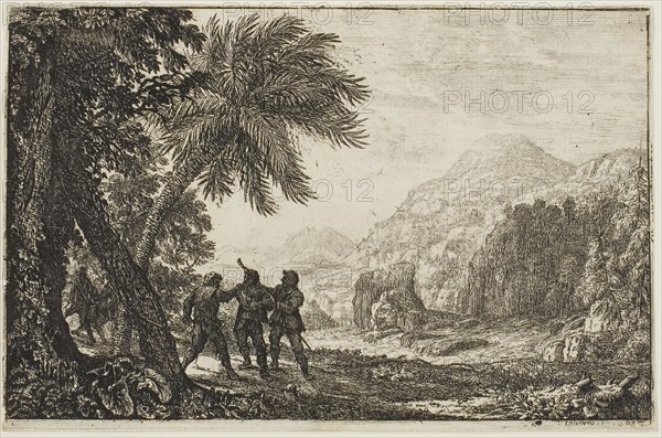 Scene of Brigands, 1633, Claude Lorrain, French, 1600-1682, France, Etching in black on ivory laid paper, 130 × 197 mm (image/sheet, cut within platemark)
