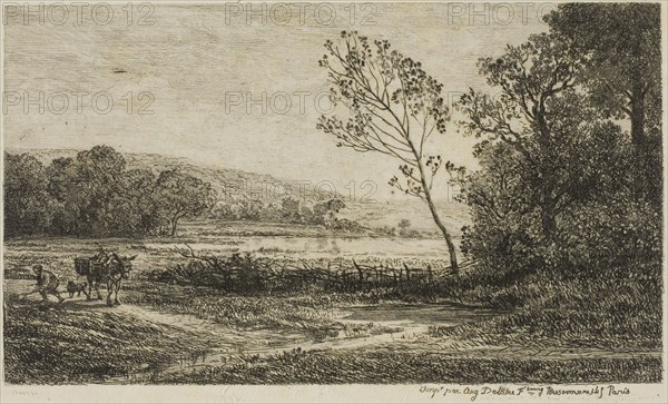 Autumn, 1848, Charles François Daubigny, French, 1817-1878, France, Etching on cream Japanese paper, 116 × 200 mm (image), 156 × 266 mm (plate), 262 × 394 mm (sheet)