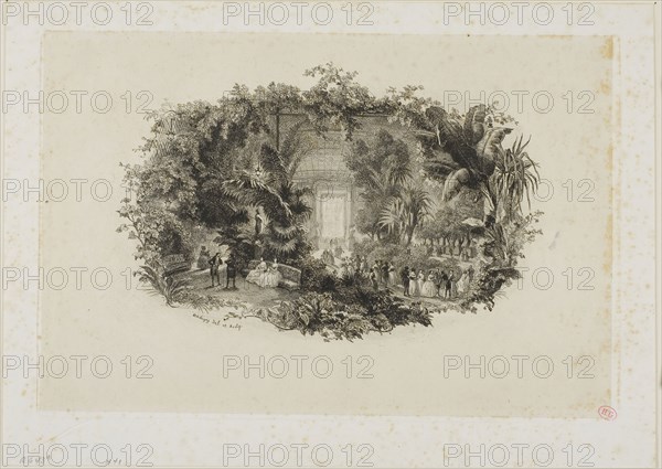Le Jardin d’Hiver, 1843, Charles François Daubigny, French, 1817-1878, France, Etching on cream chine laid down on white wove paper, 178 × 265 mm (chine), 178 × 270 mm (plate), 216 × 303 mm (sheet)