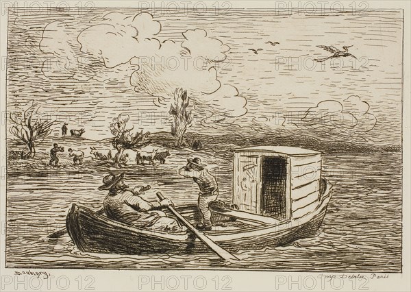 Cambronne’s Word, 1861, Charles François Daubigny, French, 1817-1878, France, Etching on ivory laid paper, 137 × 187 mm (plate), 218 × 300 mm (sheet)