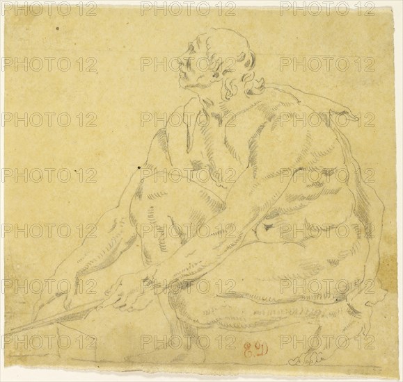 Copy, n.d., Eugène Delacroix, French, 1798-1863, France, Graphite on tan tracing paper, 143 × 152 mm