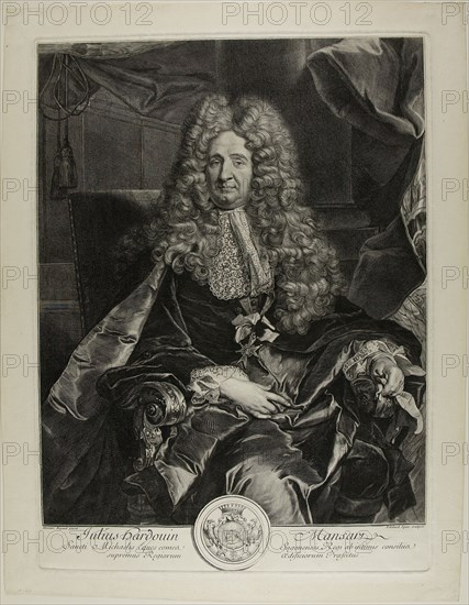 Jules Hardouin Mansart, 1704, Gérard Edelinck (French, born Flanders, 1640-1707), after Hyacinthe Rigaud y Ros (French, 1659-1743), France, Engraving on paper, 508 × 375 mm (plate), 565 × 440 mm (sheet), San Francisco, 1855–56, Charles Meryon, French, 1821-1868, France, Etching and drypoint on cream laid paper, 240 × 100 mm (plate), 337 × 1035 mm (sheet)