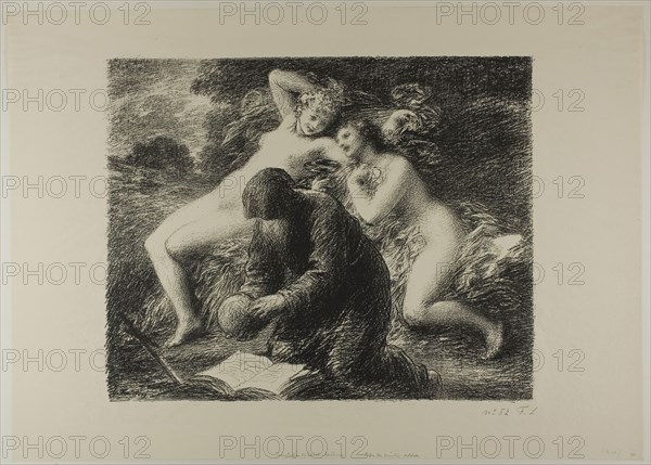 The Temptation of St. Anthony, from the third album of L’Estampe originale, 1893, Henri Fantin-Latour (French, 1836-1904), printed by Lemercier et cie. (French, founded 1825/28), published by L’Estampe originale (French, 1893-1895), France, Lithograph in black on cream laid paper, 328 × 408 mm (image), 431 × 600 mm (sheet)