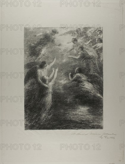 Paradise and the Peri: Finale, 1893, Henri Fantin-Latour, French, 1836-1904, France, Lithograph in black on ivory chine, 408 × 314 mm (image), 636 × 484 mm (sheet)