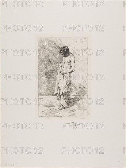 The Filthy Man, n.d., Mariano José María Bernardo Fortuny y Carbó, Spanish, 1838-1874, Spain, Etching on paper, 170 x 110 mm