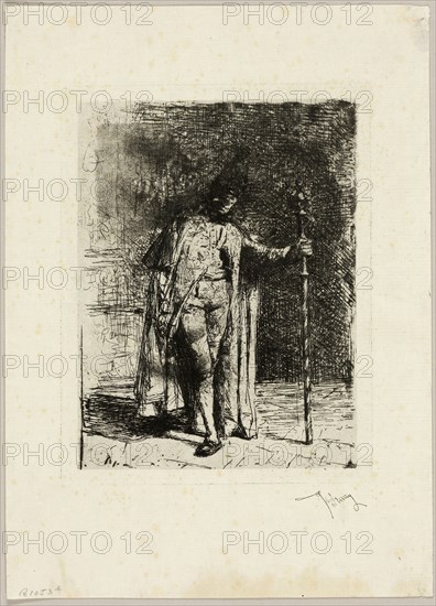 A Master of Ceremonies, n.d., Mariano José María Bernardo Fortuny y Carbó, Spanish, 1838-1874, Spain, Etching on paper, 325 x 235 mm