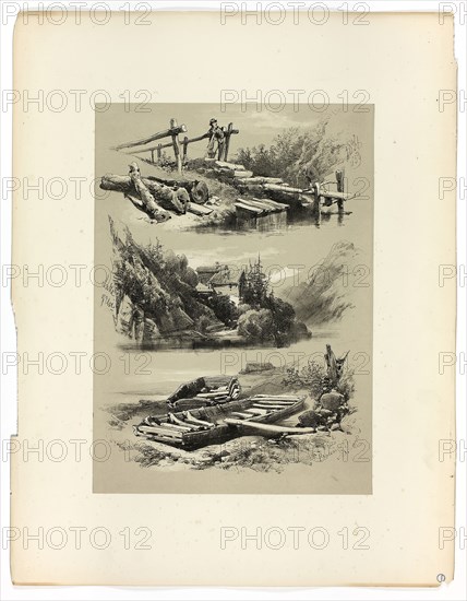 Lake of Uri and Brunnen, from Picturesque Selections, 1859, James Duffield Harding, (English, 1798-1863), Published by W. Kent and Co., England, Lithograph on paper, 381 × 274 mm (image, primary support), 560 × 430 mm (secondary support)