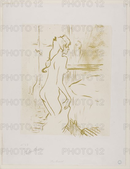 Study of a Woman, 1893, Henri de Toulouse-Lautrec, French, 1864-1901, France, Color lithograph on cream wove paper, 261.5 × 198 mm (image), 247 × 201 mm (primary support), 361 × 278 mm (secondary support)