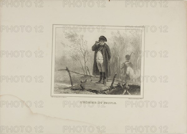 Man of the People, 1836, Denis Auguste Marie Raffet (French, 1804-1860), printed by Chez Gihaut Frères (French, 19th century), France, Lithograph in black on ivory wove paper, 139 × 183 mm (image), 284 × 397 mm (sheet)