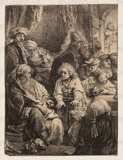 Joseph Telling His Dreams, 1638, Rembrandt van Rijn, Dutch, 1606-1669, Holland, Etching on white wove paper, 110 x 82 mm (image/sheet trimmed within plate mark)