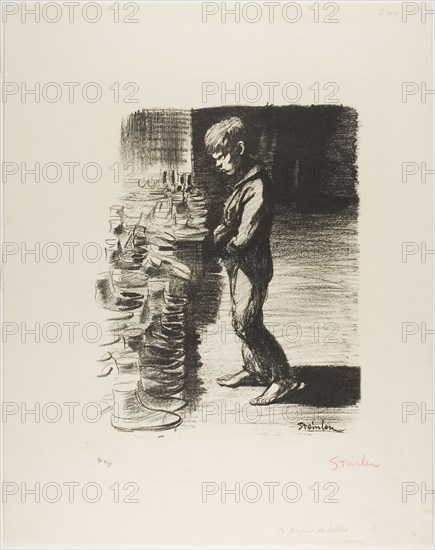 On the Subject of Boots, December 1897, Théophile-Alexandre Steinlen, French, born Switzerland, 1859-1923, France, Lithograph in black on ivory wove paper, 336 × 266 mm (image), 544 × 432 mm (sheet)