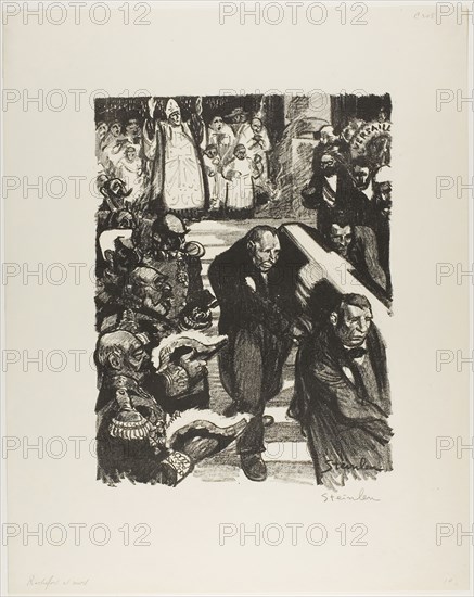 Rochefort is dying! Rochefort is dead!, June 1898, Théophile-Alexandre Steinlen, French, born Switzerland, 1859-1923, France, Lithograph in black on cream wove paper, 374 × 281 mm (image), 548 × 435 mm (sheet)