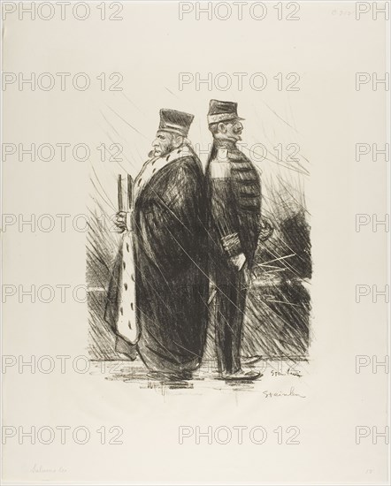 Salute them!, January 1899, Théophile-Alexandre Steinlen, French, born Switzerland, 1859-1923, France, Photorelief in black with mechanical dot pattern on ivory wove paper, 366 × 265 mm (image), 545 × 440 mm (sheet)