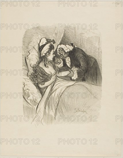 Dame Jacinthe, June 1900, Théophile-Alexandre Steinlen, French, born Switzerland, 1859-1923, France, Lithograph in black on cream wove paper, 240 × 180 mm (image), 351 × 276 mm (sheet)