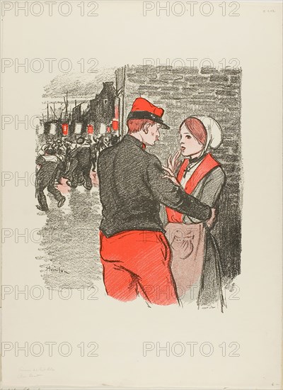 Good Taste, published September 15, 1895, Théophile-Alexandre Steinlen, French, born Switzerland, 1859-1923, France, Photorelief print in red and black on ivory wove paper, 271 × 231 mm (image), 426 × 310 mm (sheet)