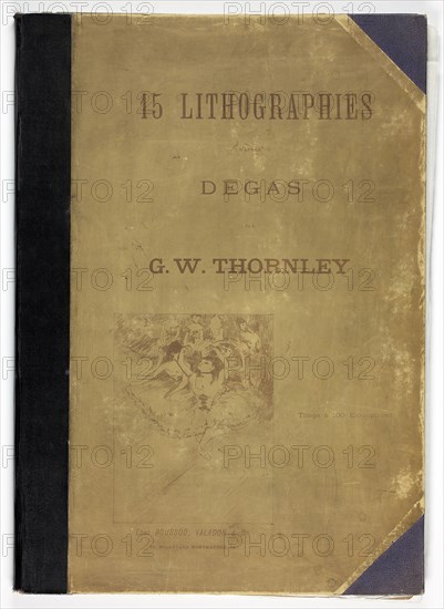 Thornley Portfolio Cover, 1889–90, Georges-William Thornley (French, 1857-1935), after Edgar Degas (French, 1834-1917), printed by Atelier Becquet (French, 19th century), published by Boussod, Valadon, & Company (French, 18th-19th century), France, Portfolio cover
