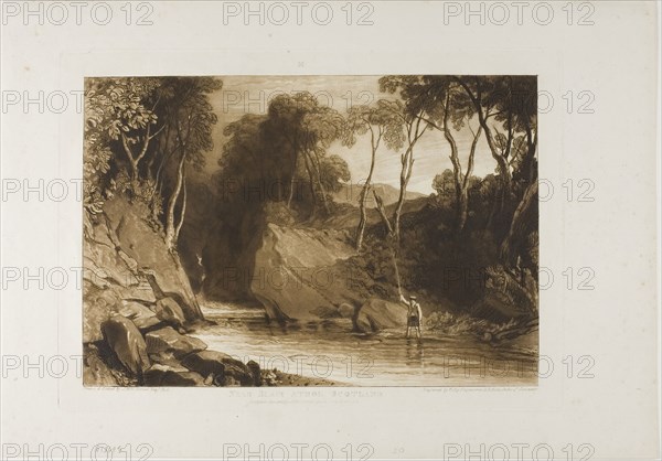 Near Blair Athol, plate 30 from Liber Studiorum, published June 1, 1811, Joseph Mallord William Turner (English, 1775-1851), Engraved by William Say (English, 1768-1834), England, Etching and engraving on ivory wove paper, 180 × 265 mm (image), 210 × 292 mm (plate), 267 × 381 mm (sheet)