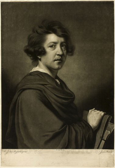 Sir Joshua Reynolds, 1770, James Watson (Irish, c. 1740-1790), after Sir Joshua Reynolds (English, 1723-1792), published by Robert Sayer (English, 1725-1794), England, Mezzotint in black on ivory wove paper, 408 × 315 mm (image), 457 × 315 mm (sheet)