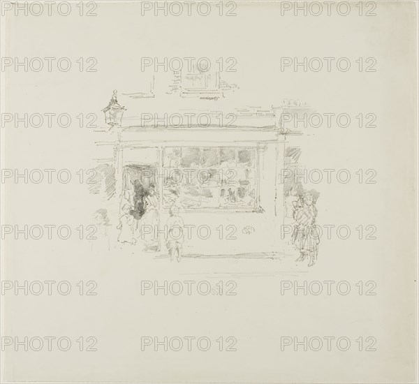 Drury Lane Rags, 1888, James McNeill Whistler (American, 1834-1903), printed by Thomas Way (English, 1837-1915), United States, Transfer lithograph in black on grayish ivory wove proofing paper, 147 x 160 mm (image), 267 x 287 mm (sheet)