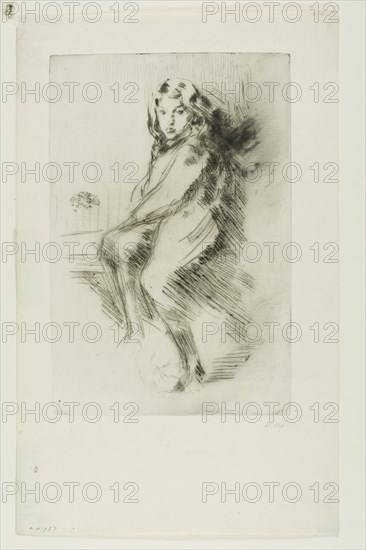 The Boy (Charlie Hanson), 1875/1876, James McNeill Whistler, American, 1834-1903, United States, Drypoint in black ink on ivory laid paper, 223 x 150 mm (plate), 324 x 200 mm (sheet)