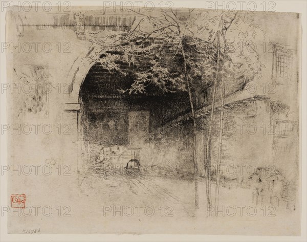 Traghetto, 1879/80, James McNeill Whistler, American, 1834-1903, United States, Etching and drypoint in black ink on ivory Japanese paper, 303 x 236 mm (image, trimmed within plate mark), 240 x 311 mm (sheet)