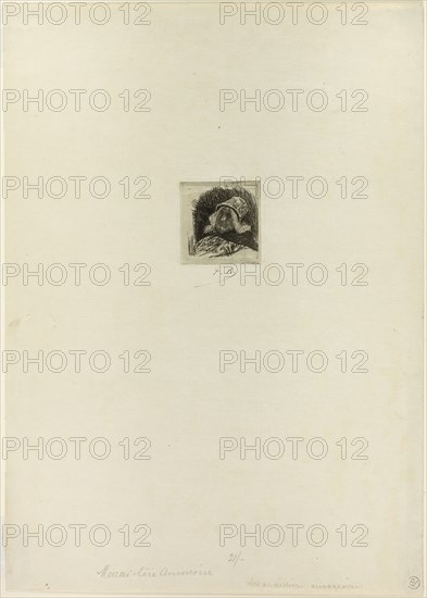 Flemish Market-Gardener, n.d., Félicien Rops, Belgian, 1833-1898, Belgium, Drypoint on ivory wove paper, 45 × 43 mm (image/plate), 315 × 225 mm (sheet)