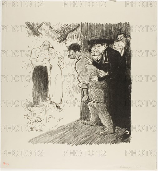 The Last Ambush, March 1894, Théophile-Alexandre Steinlen, French, born Switzerland, 1859-1923, France, Lithograph in black on cream wove paper, 337 × 295 mm (image), 451 × 418 mm (sheet)