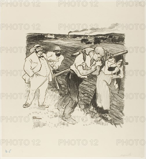 Today!, 1894, Théophile-Alexandre Steinlen (French, born Switzerland, 1859-1923), printed by Edouard Kleinmann (French 1844-1927), France, Lithograph in black on ivory wove paper, 309 × 308 mm (image), 450 × 417 mm (sheet)
