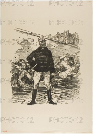 In All His Glory, June 1894, Théophile-Alexandre Steinlen, French, born Switzerland, 1859-1923, France, Lithograph in black on cream wove paper, 326 × 298 mm (image), 553 × 382 mm (sheet)